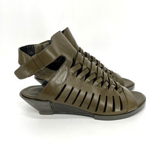 Alexander Wang Sandals Womens 6 Green Leather EU 36 UK 3.5